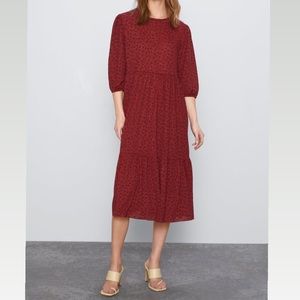 ZARA Printed Midi Dress